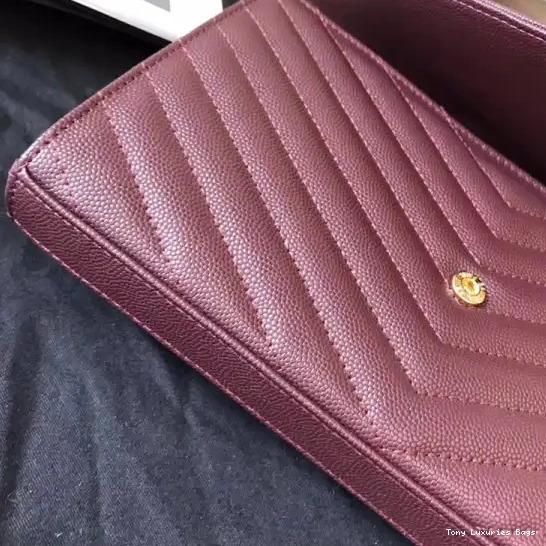 Tony Luxuries MATELASSÉ YSL CHAIN CASSANDRE WALLET 0701